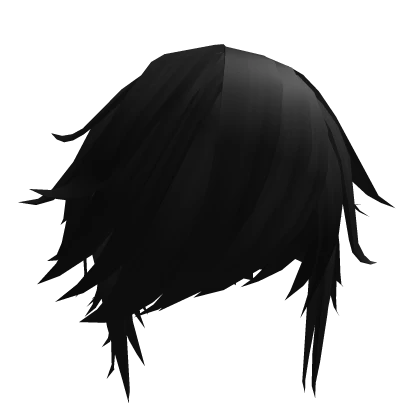 Black shaggy emo hair