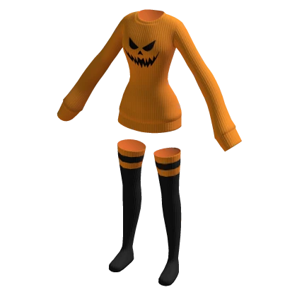 Oversized Halloween Sweater w/ Socks