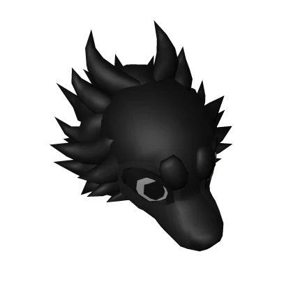 Black wolf head (white)