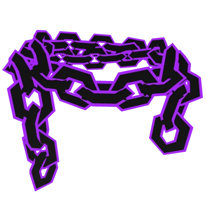 Cartoony Purple Chain Necklace