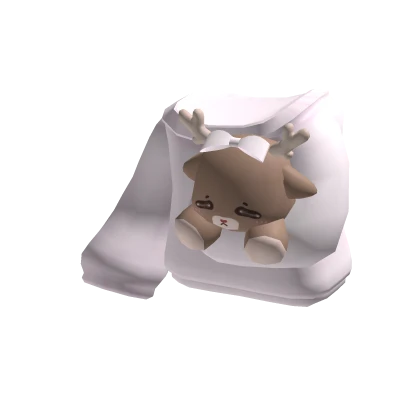 holding reindeer christmas sweater pink