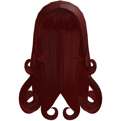 ♡ Swirly Dark Red Chibi Doll Hair