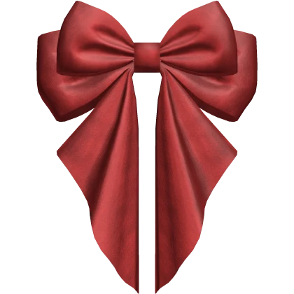 wavy hair bow dark red cute ribbon