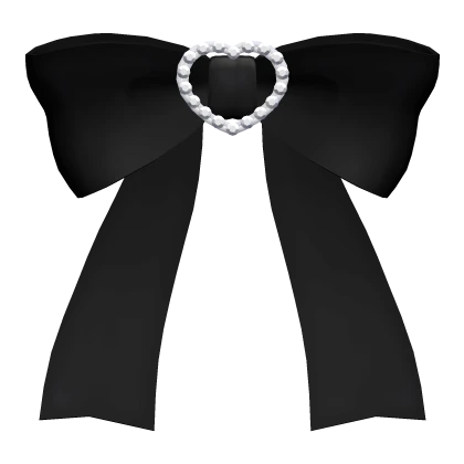 ୨୧: kawaii jirai kei front bow jewel heart black