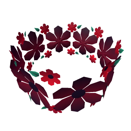 Magical Floaty Crimson Flower Tiara