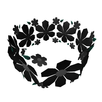 Magical Floaty Black Flower Tiara