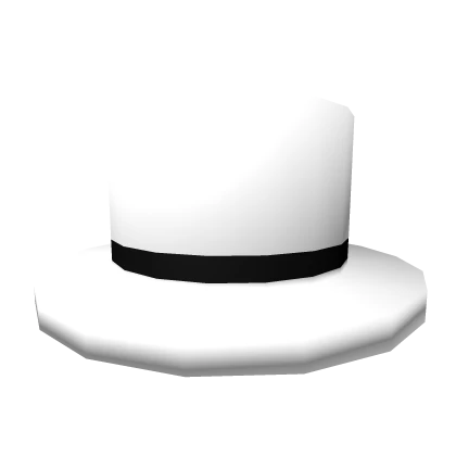 White Black Banded Top Hat