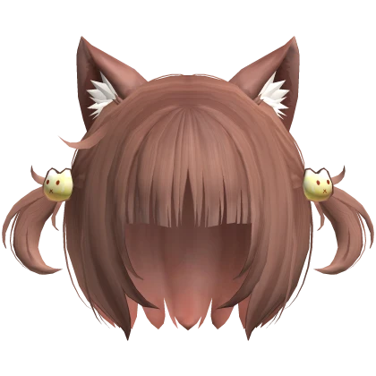 Cute Cat Student Pigtails Hair Nekopara Azuki Mute
