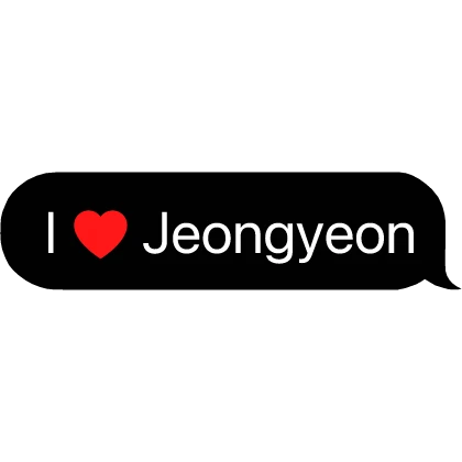 I Heart Jeongyeon Twice Kpop Text Bubble