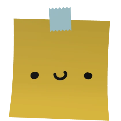 Cute Sticky Note Mask