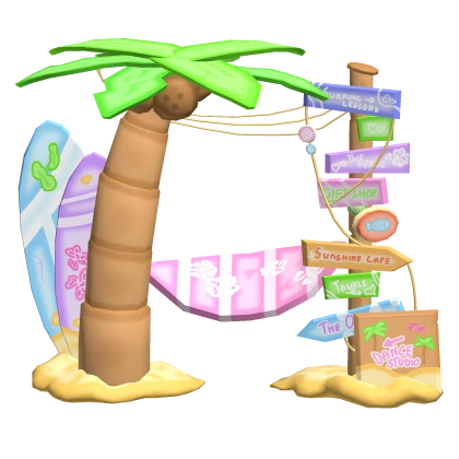 ♡ kawaii beach summer directions back accessory