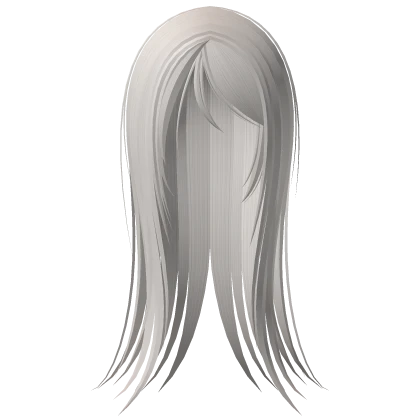 ♰ vampire goth emo wispy long straight hair white
