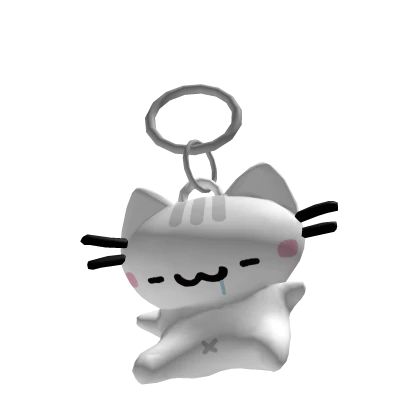 Silly Sleepy Cat Keychain