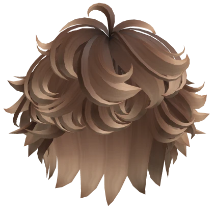 Fluffy Curly Messy Boy Hair (Brown & Blonde Ombre)