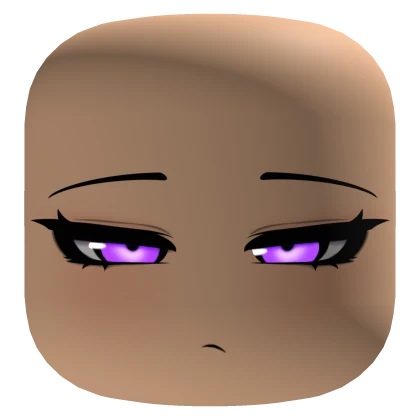 Too Cool To Care Face With Purple Glowing Eyes