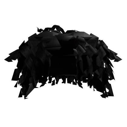 Black Messy Mid Part Curls V2