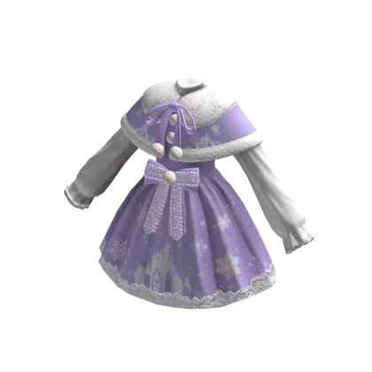 🍀Cute Winter Dress Outfit (Purple)