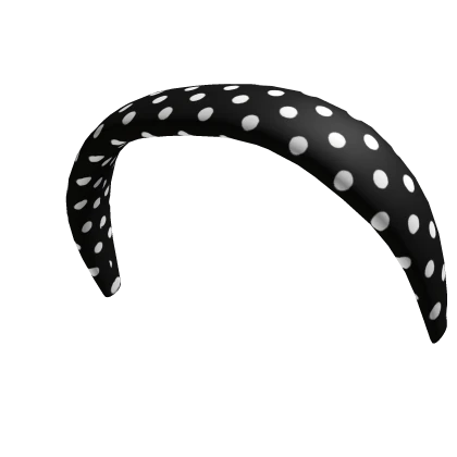 Polka Dot Headband - White/Black