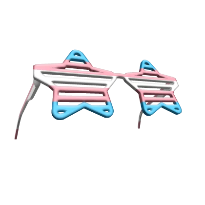 trans pride raised shutter star shades