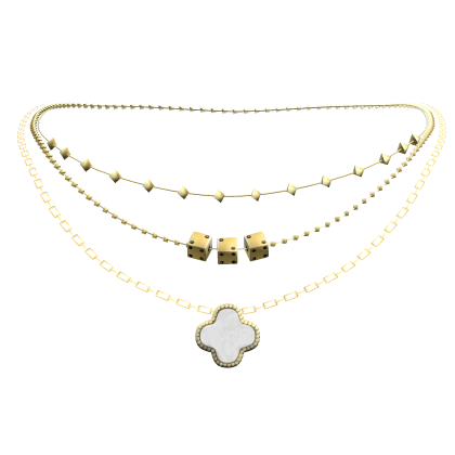 Clover Digit Stacked Necklace 3.0