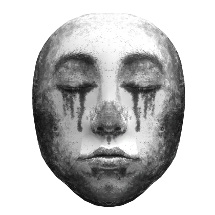 Crying Moon Face Mask White