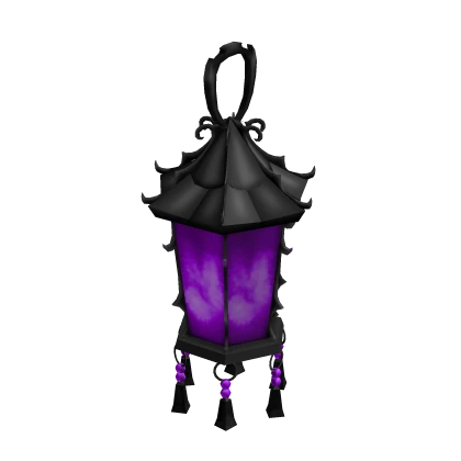 Holdable Witch's Lantern in Black/purple