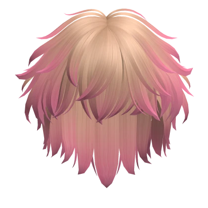 Emo Short Messy Boy Hair in Blonde and Pink