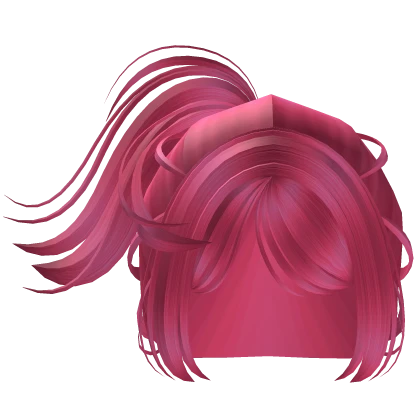 Anime Windy Emo Ponytail (Hot Pink)