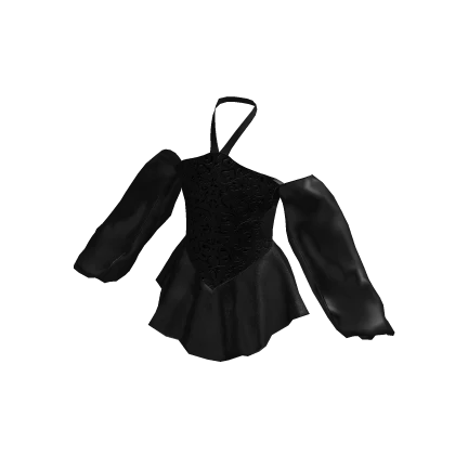 ♡ Princess Puffy Arms Dress - Black