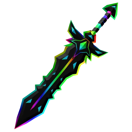 Rainbow Neon Sword Back