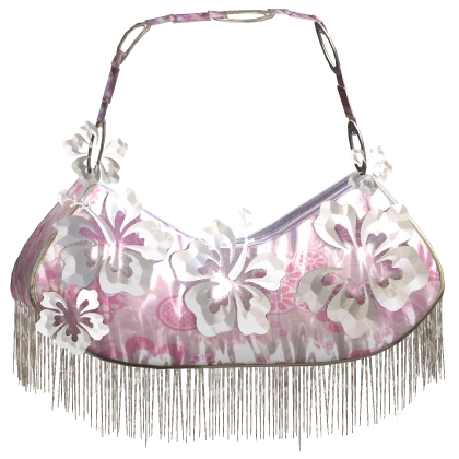 Tropical Pink White Cute Beach Hibiscus Gyaru Bag