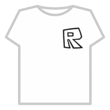 Black Classic Roblox R Logo T-Shirt