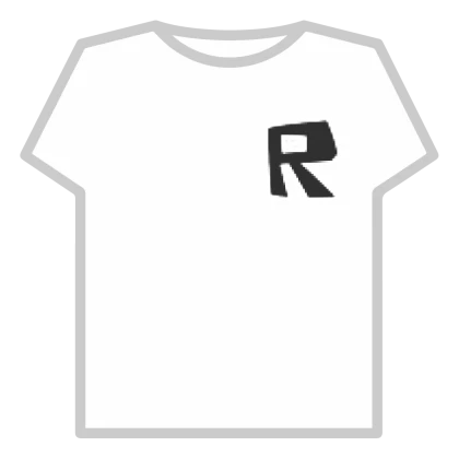 Black Invert Classic Roblox R Logo T-Shirt