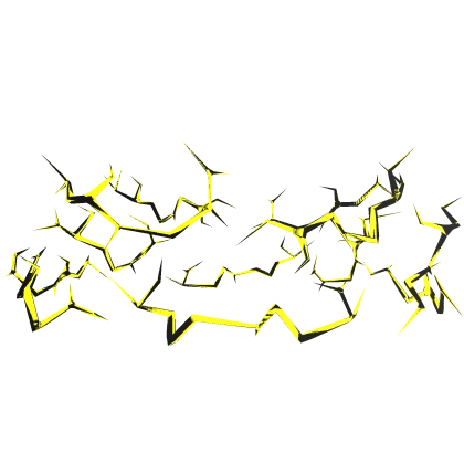 Yellow Glitched Lightning Aura Top