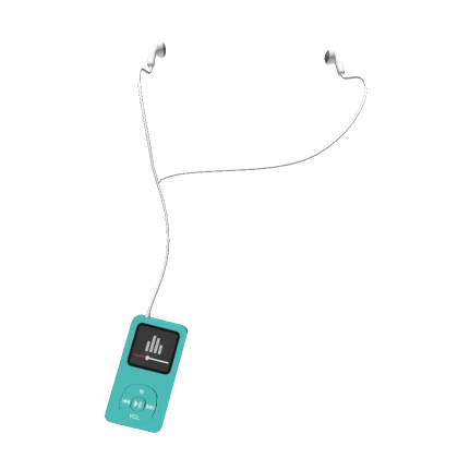 Blue MP3 Player w/ Earbuds