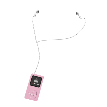 Pink MP3 Player w/ Earbuds