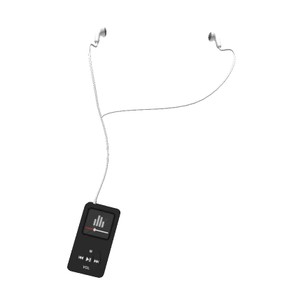 Black MP3 Player w/ Earbuds