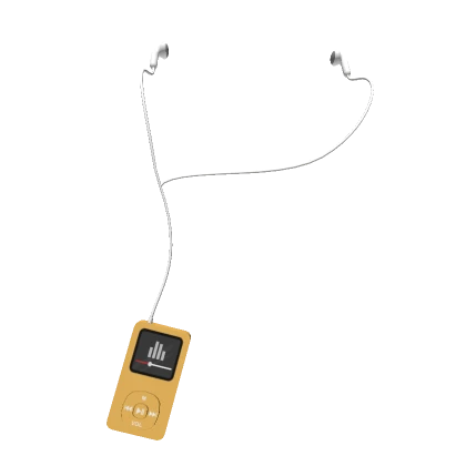 Yellow MP3 Player w/ Earbuds