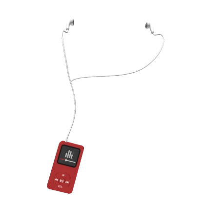 Red MP3 Player w/ Earbuds