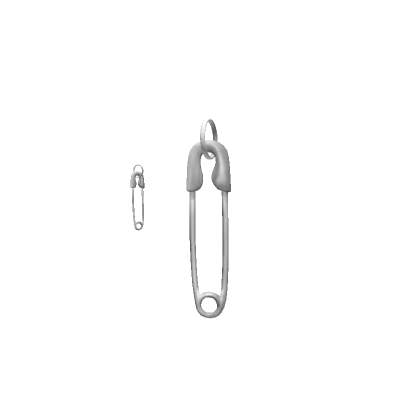 Safety Pin Earrings - silver