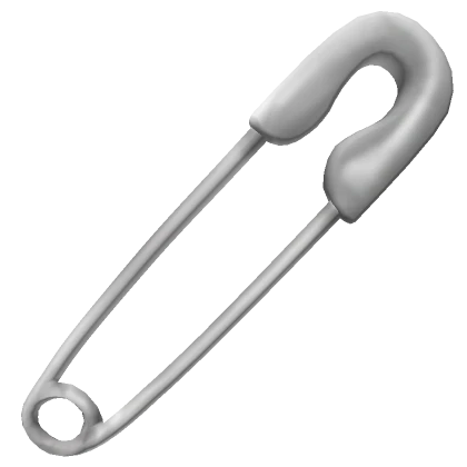 JUMBO Safety Pin on Back - silver