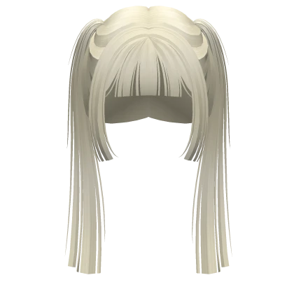 straight hime doll pigtails (yellow)