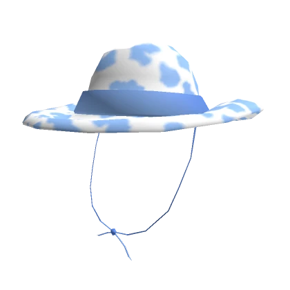 Blue Cow Print Cowboy Hat