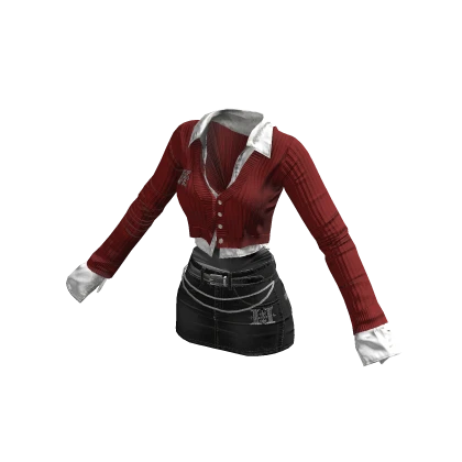 ♥Lovely MIU cardigan set Red♥