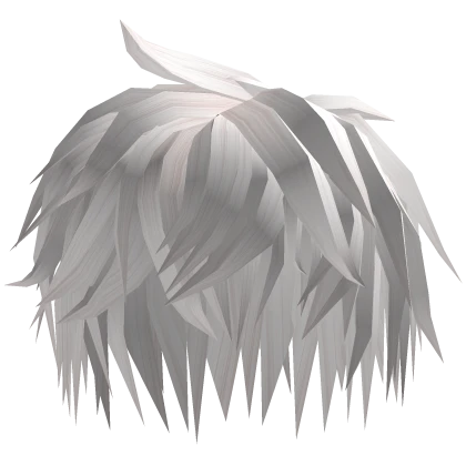 🤍Off White Messy Emo Anime Hairstyle w/ (White)