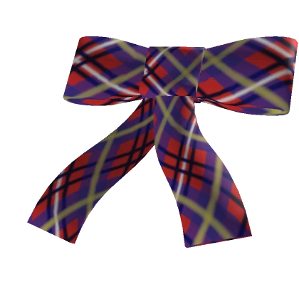 Plaid School Hair Bow Red