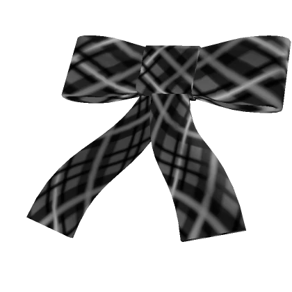 Plaid School Hair Bow Black