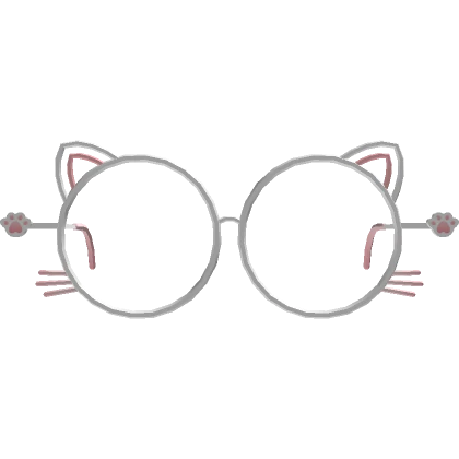 Cute White Cat Glasses