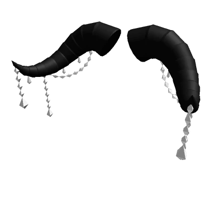 Black/Silver Jewelled Giant Horns