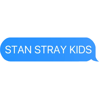 STAN Stray Kids SKZ KPOP Text Chat Bubble